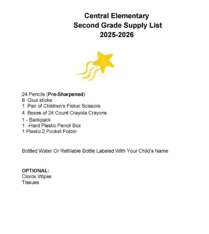 supply lists