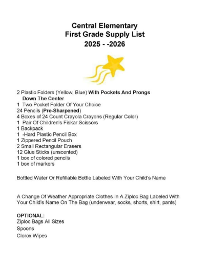 supply lists
