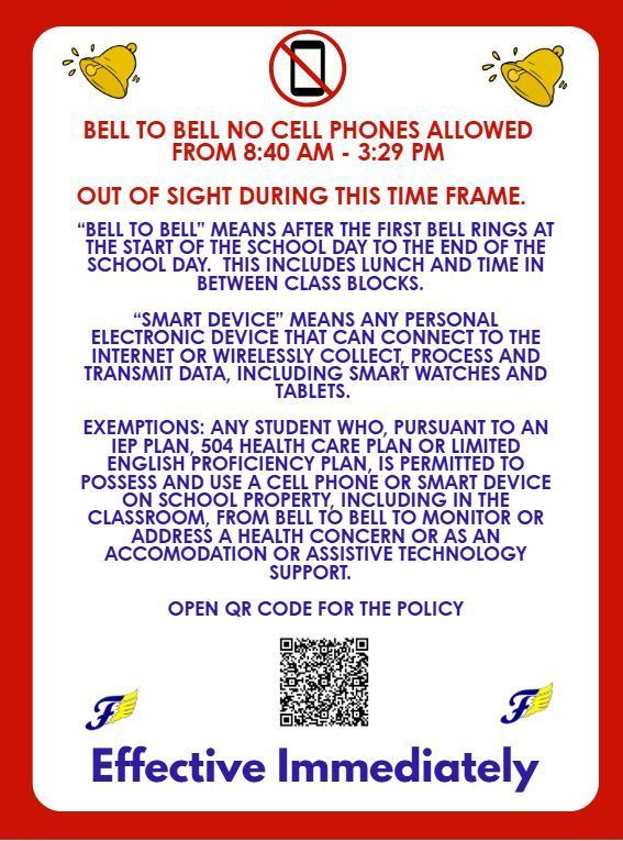 Cell phone policy 25-26