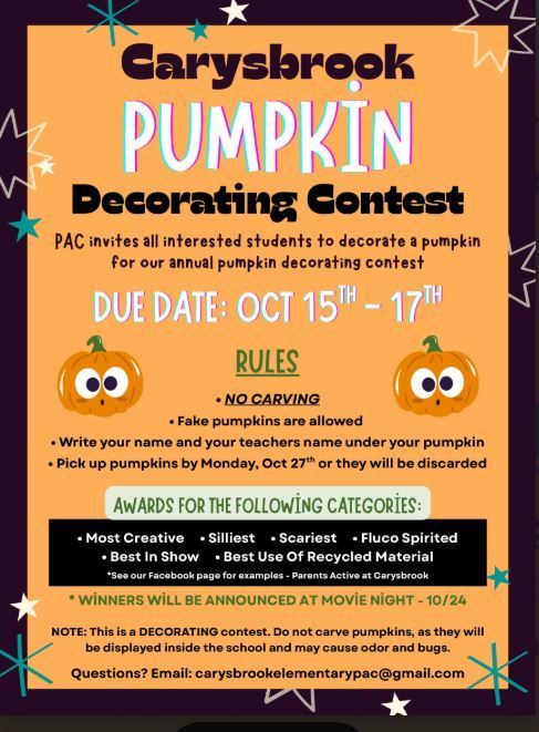 Pumpkin decorating contest