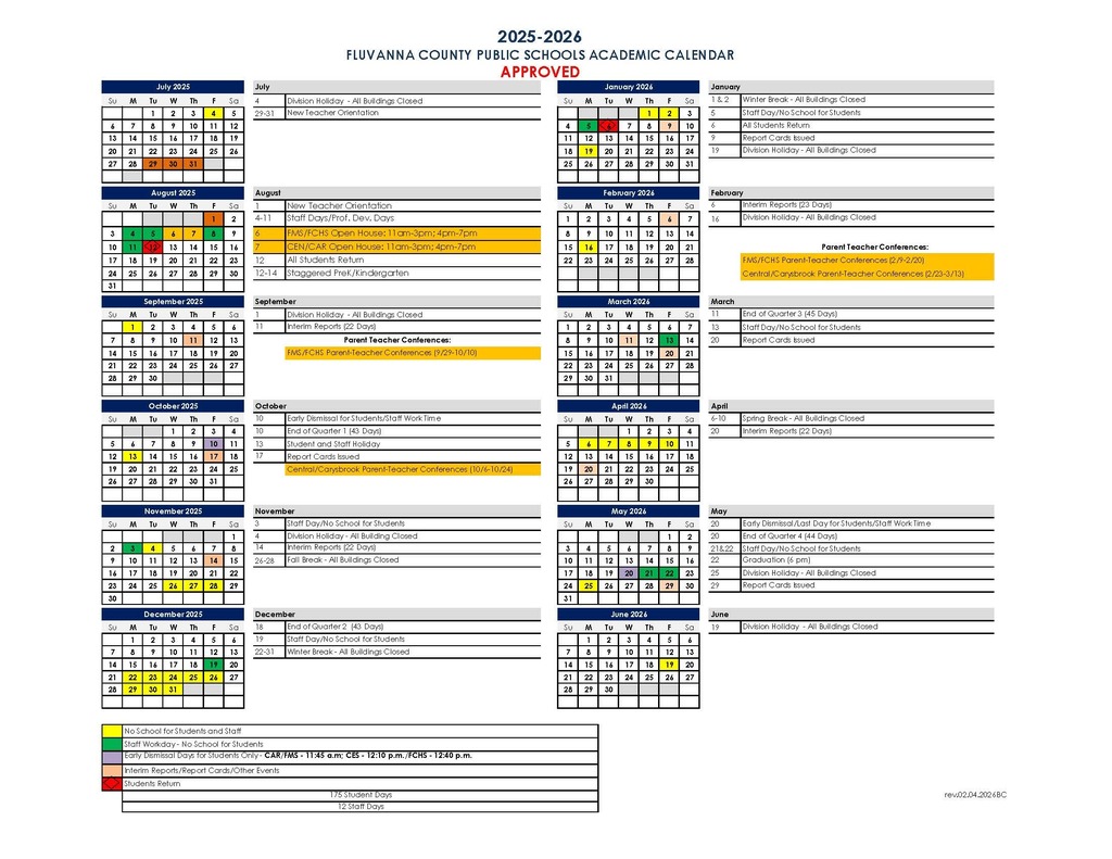APPROVED Academic Calendar 2025-2026 approved 2