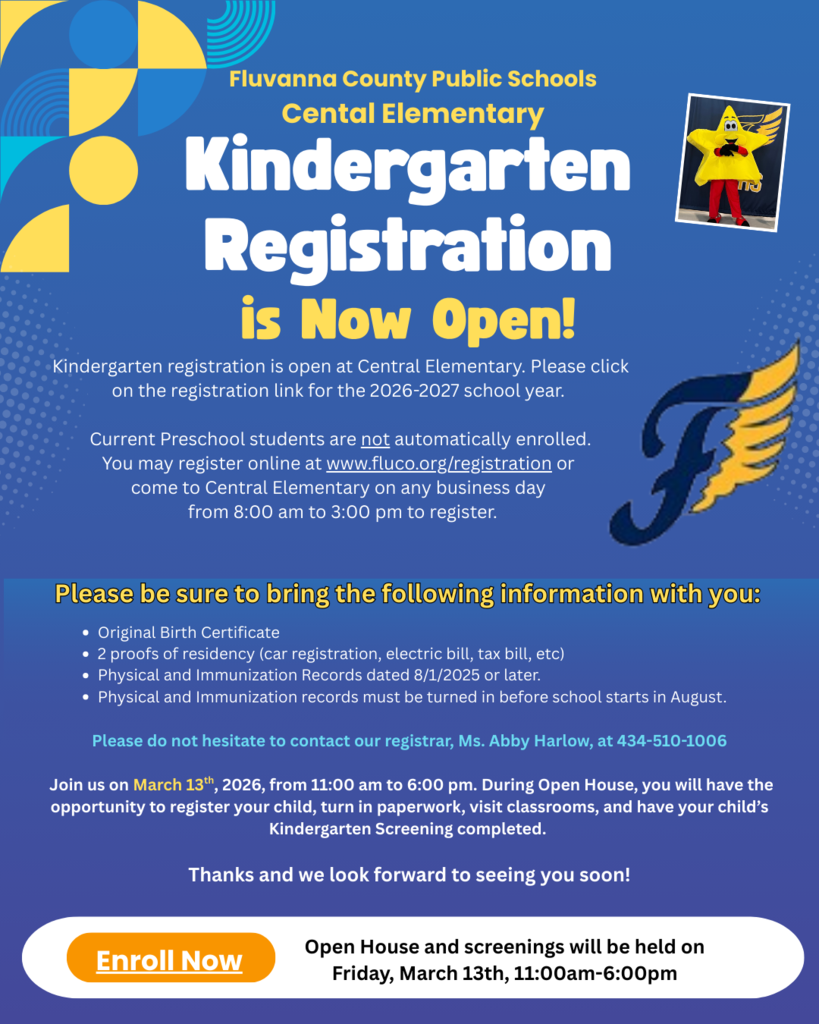 Central Kindergarten Registration 2026-2027