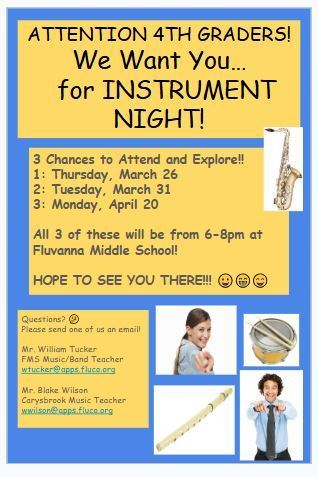 Instrument Night April 20 at FMS