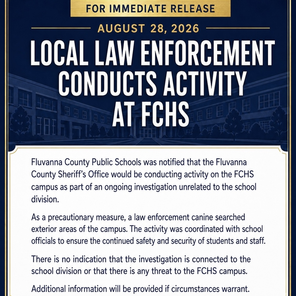 Local Law Enforcement Conducts Activity at FCHS