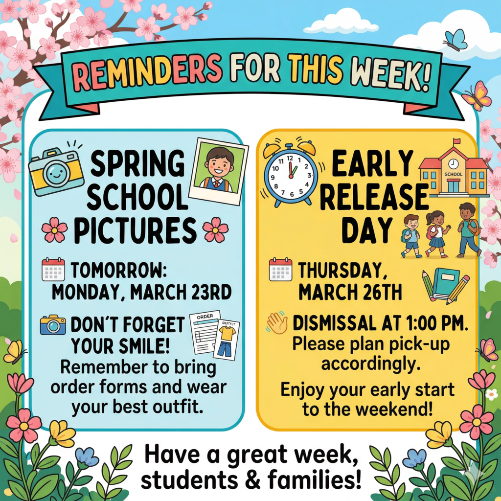 Picture day and early release