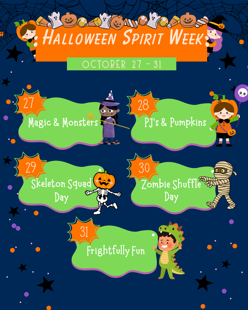 Halloween Spirit Week Schedule