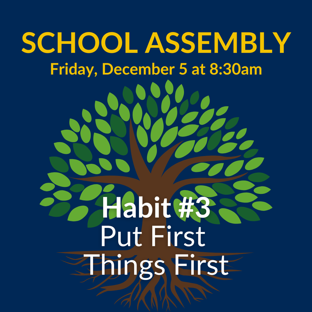 School Assembly - December 5 at 8:30am