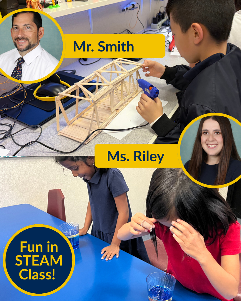 STEAM Class with Mr. Smith and Ms. Riley