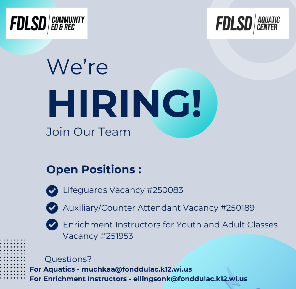 We're Hiring for vacancies available on our website.