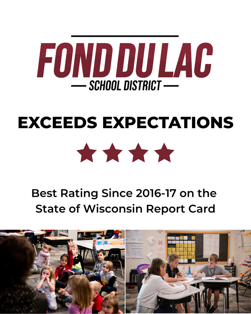 FDLSD Exceeds Expectations, Best rating since 2016-17 on the Sate of Wisconsin Report Card
