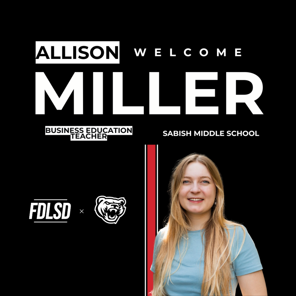 Photo of Allison Miller as the Fond du Lac School District welcomes her to our district as a business education teacher at Sabish Middle School