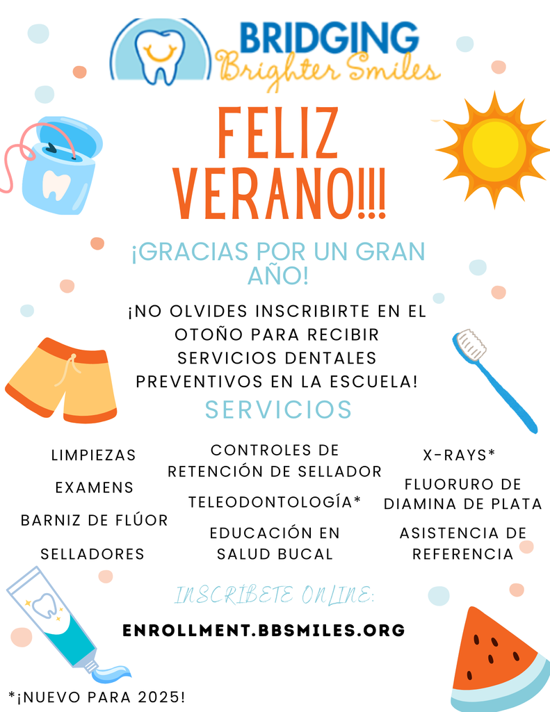 Bridging Brighter Smiles shared image in Spanish.