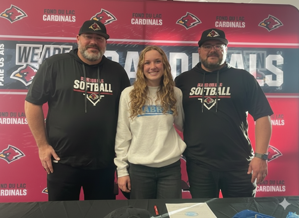 Molly Thorp in Sabre gear with Fondy Softball