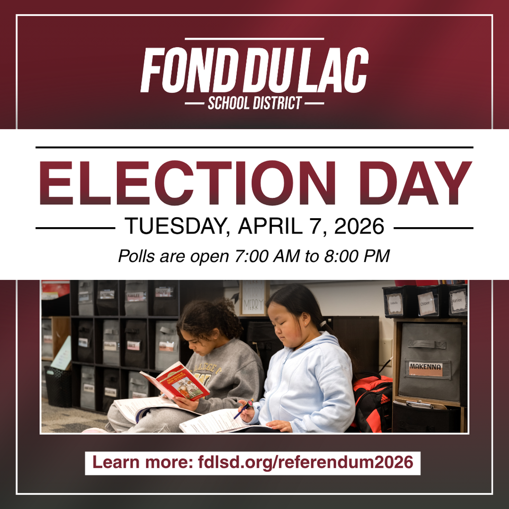 Election day! Decorative image of students reading.