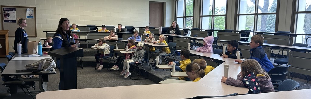 students in Marian Lecture Hall
