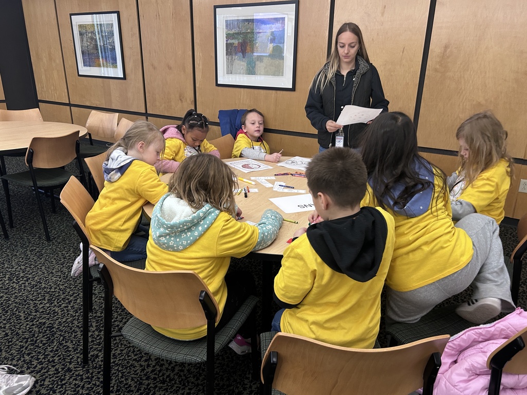Students doing crafts