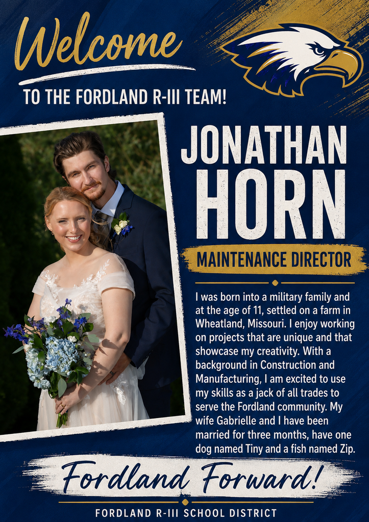 New maintenance director, Jonathan Horn.