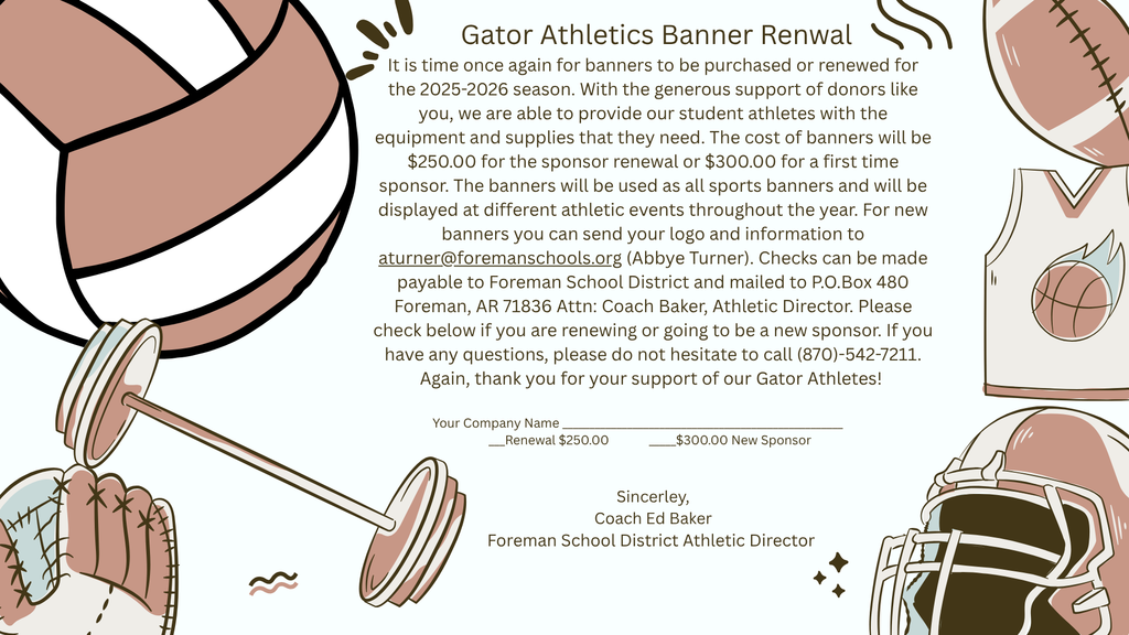 flyer for athletics banner 