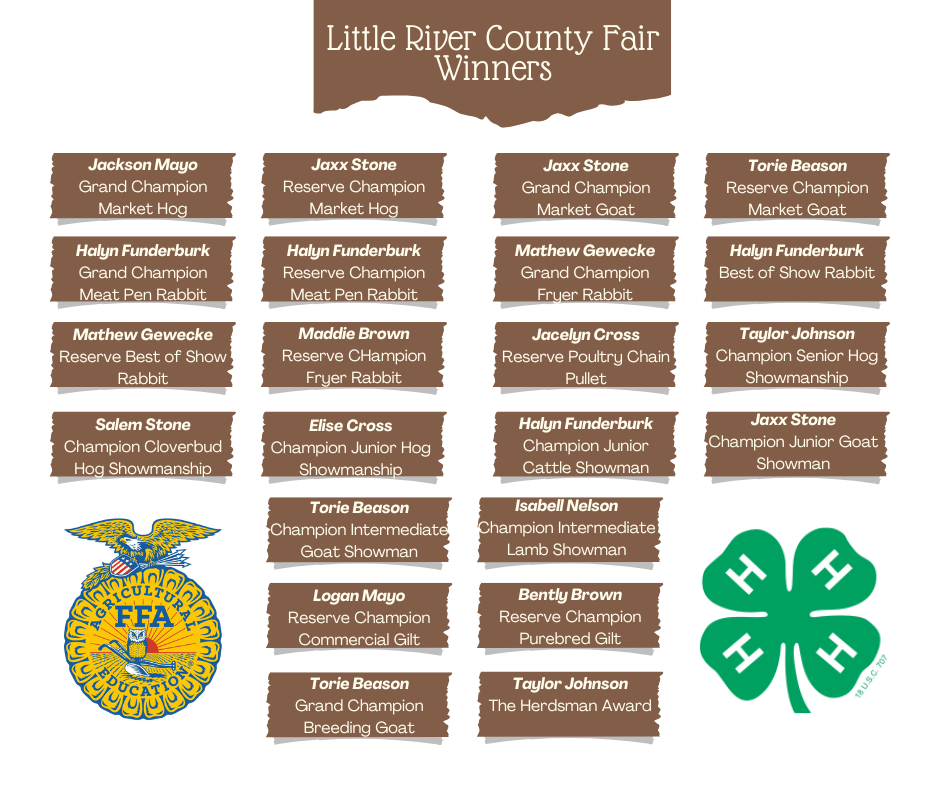 little river county fair winners