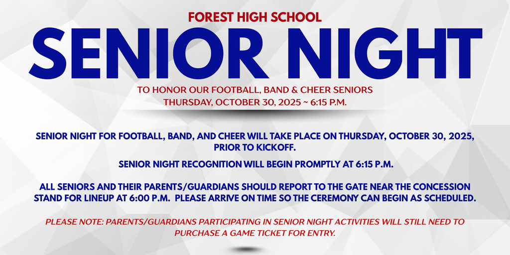 Senior Night Announcement