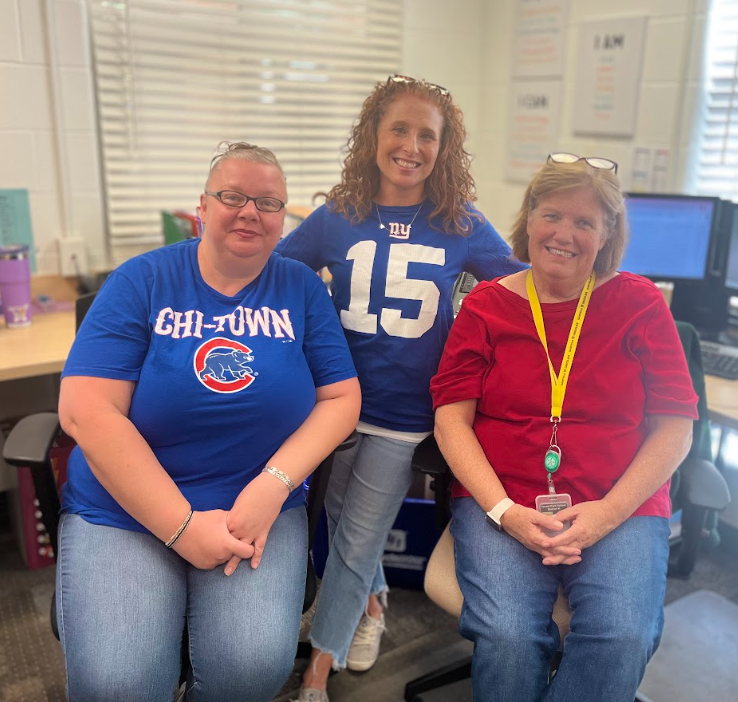 Garfield staff in red, white and blue
