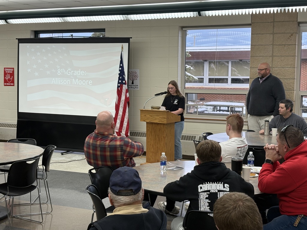 Allison Moore addressing the Veterans