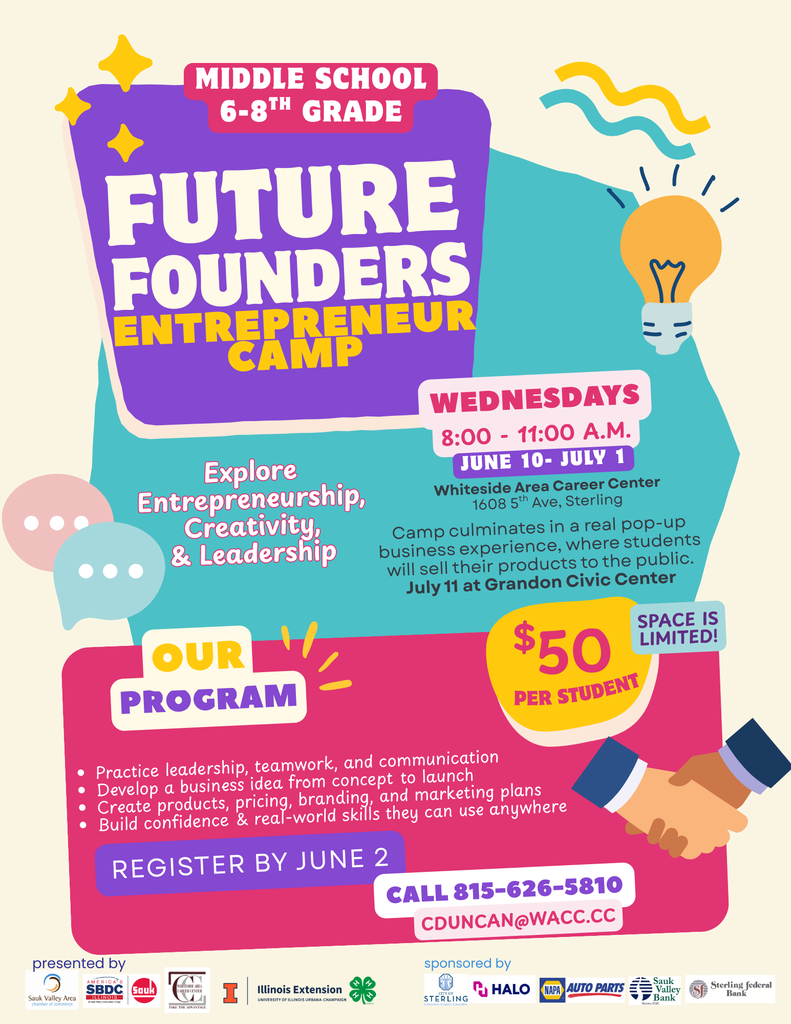 Sauk Valley Future Founders Flyer
