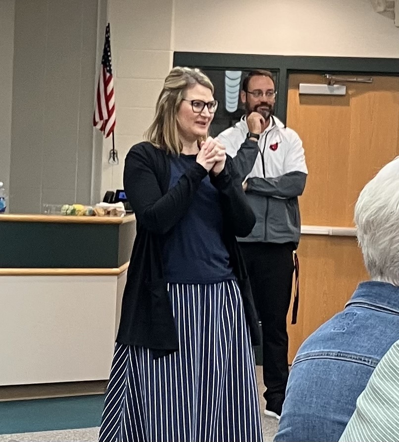 Superintendent Sheri Smith address' the bus drivers