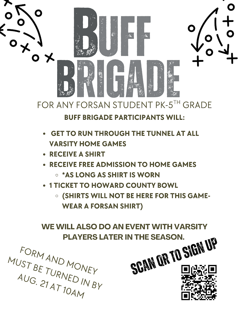 🏈💥 BUFF BRIGADE IS BACK! 💥🏈  Our elementary students have the chance to be part of the Friday Night Lights excitement! 🌟  Want to RUN OUT OF THE TUNNEL with our team at a home game? 🏃‍♂️🏃‍♀️💨  Sign up for Buff Brigade and let’s get our youngest fans ready to bring the energy to game night! 📣