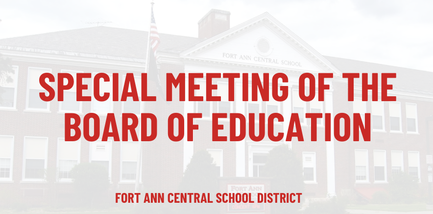 Special Board of Education Meeting