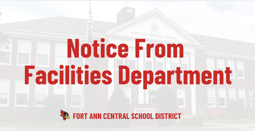 notice from the facilities department