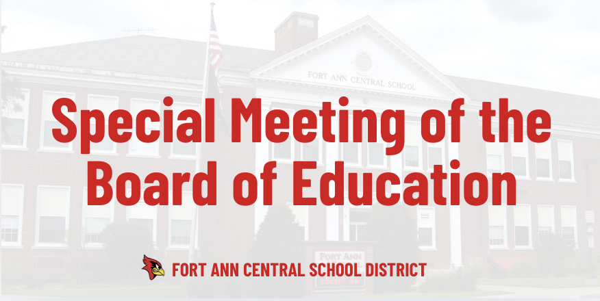 special meeting of the board of education