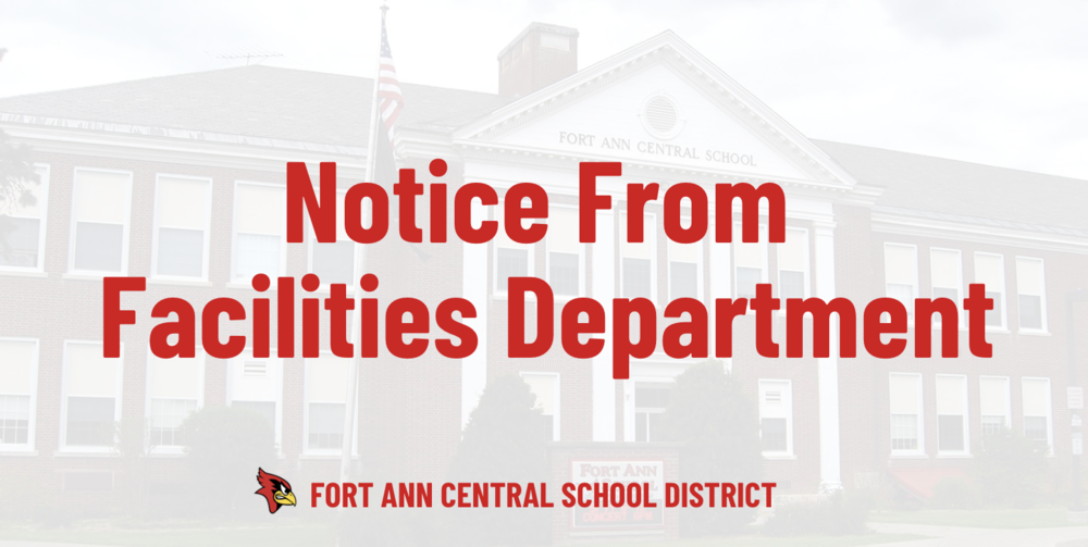 notice from the facilities department