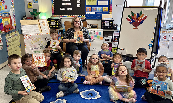 Mrs. Ballard visiting K