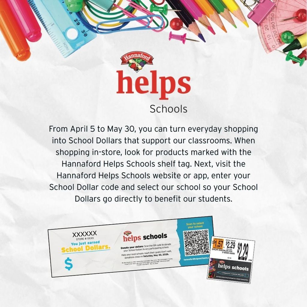 hannaford helps schools flyer