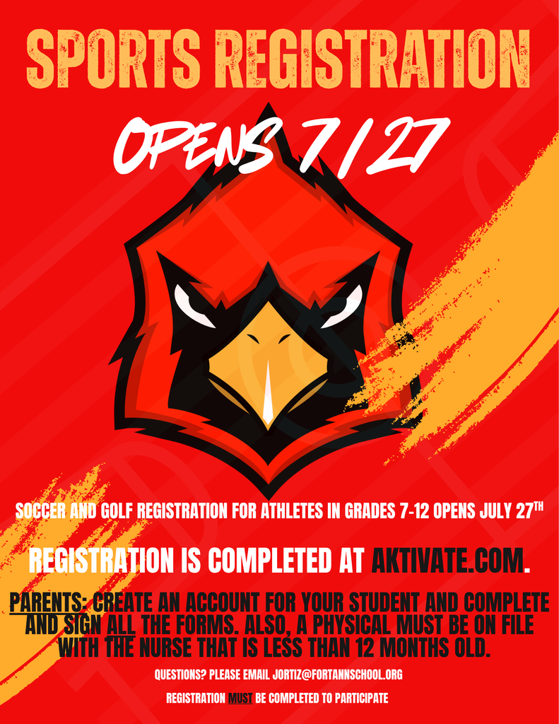 fall sports registration