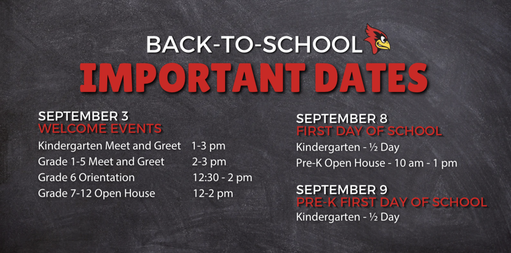 back to school important dates