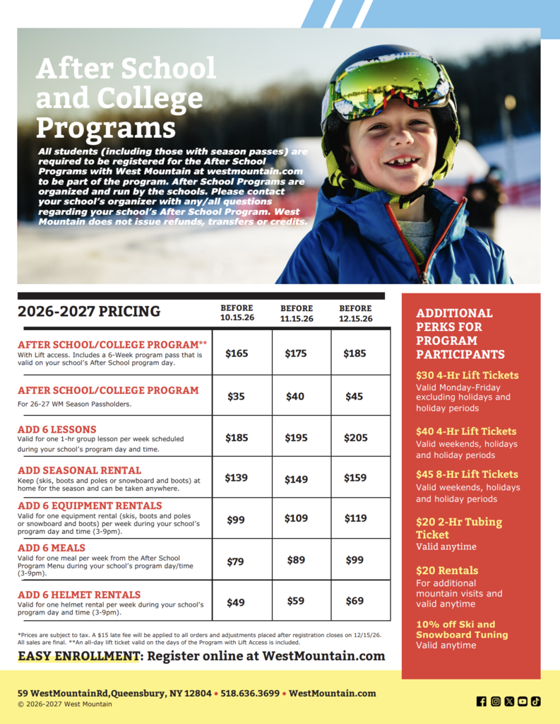 ski club flyer