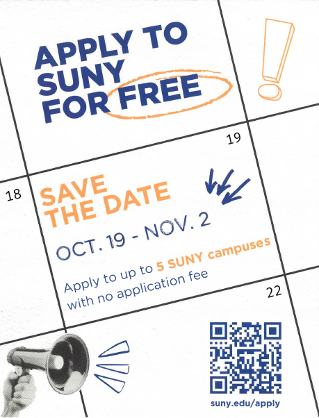 SUNY no fee to apply week