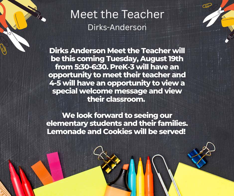 Dirks Anderson Meet the Teacher 