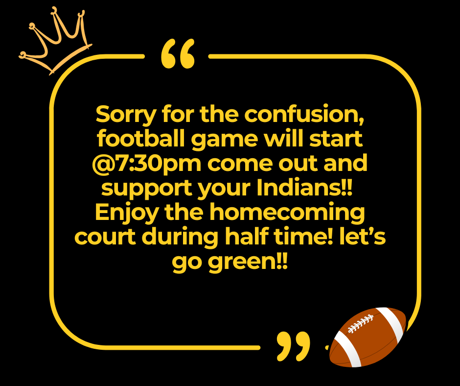 football game @7:30pm