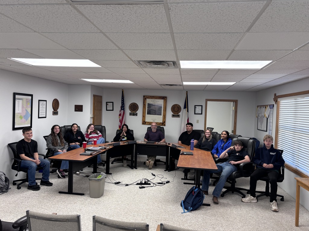 Superintendent and students