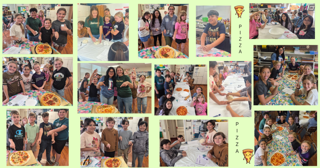 4th and 5th grade making pizza