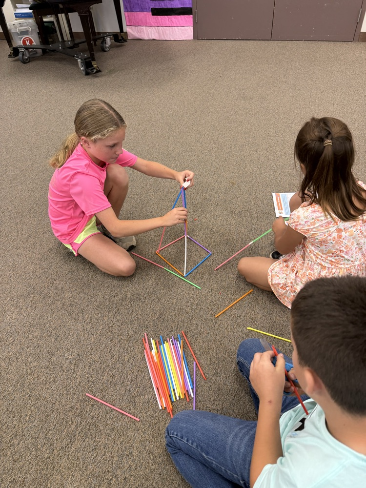 building with straws 