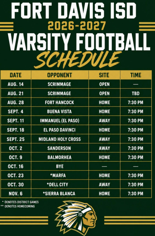 Football Schedule 2026-2027