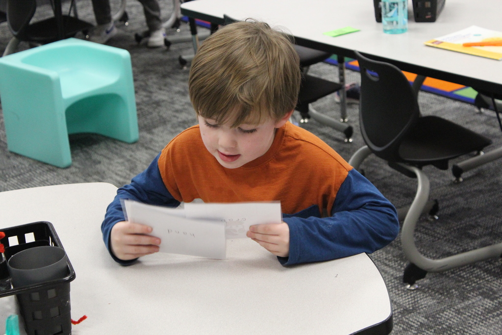 student practicing reading skills