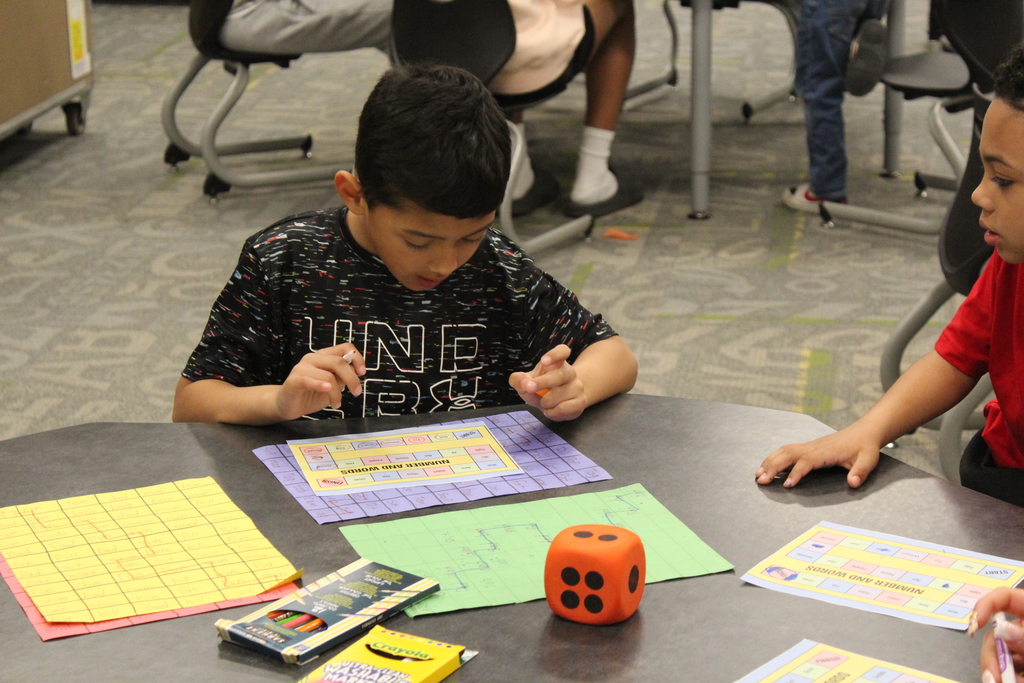 student playing a game