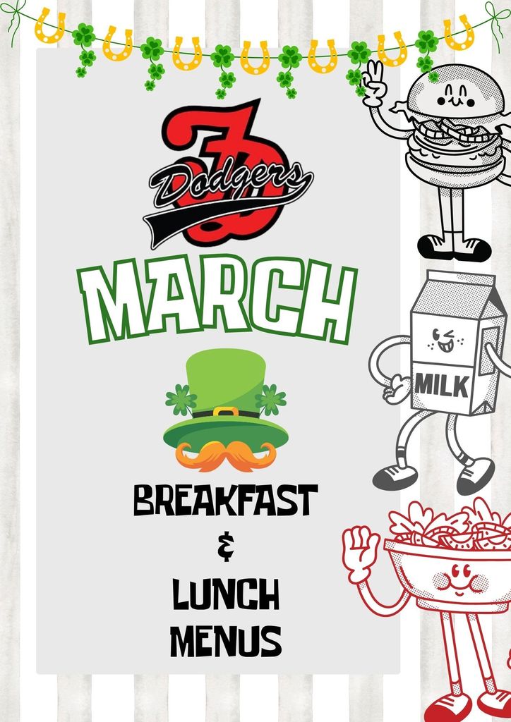 March BFast and Lunch Menus