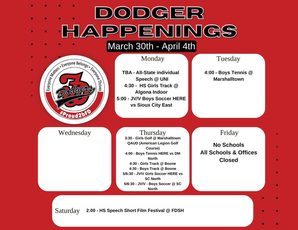 Dodger Happenings March 30-April 4