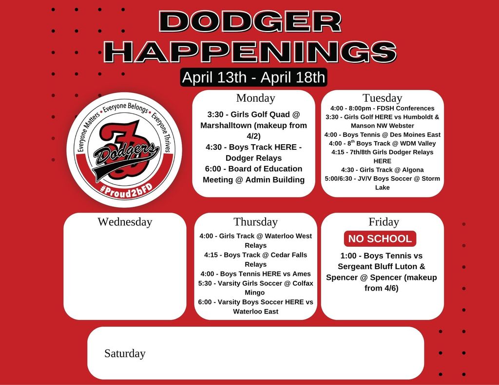 Dodger Happenings April 13-18